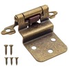 Antique Brass Inset Hinges for Kitchen Cabinet Door, 6 Pack