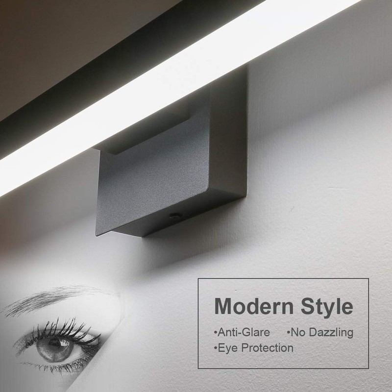 Aipsun 40 inch Modern Black Vanity Light LED Black Bathroom