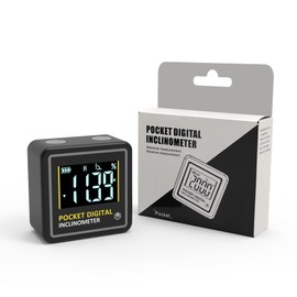 KNINE OUTDOORS Mini Digital Angle Finder 4-side Strong Magnetic Angle Gauge, Table Saw Miter Protractor, Woodworking Measuring Tool, Level Box for Hanging (1 Pack, Plastic, Small Size)