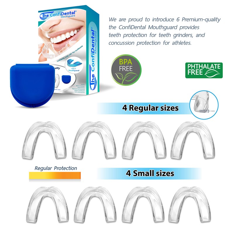 The ConfiDental - 2 Sizes, Pack of 8 Moldable Mouth