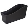Storex Industries STX70109E06C-6 Large Book Bin with Front Pockets, Black