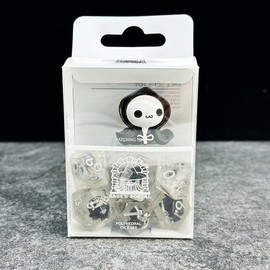 Sage's Portal Familiars Dice and Toy Set Combo Resin DND Dice Set Polyhedral Dice Set for Dungeons and Dragons RPG Pathfinder Tabletop TTRPG (Little Grim)