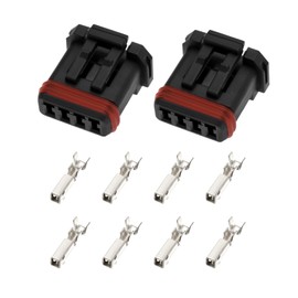 eMagTech 2Pcs 4 Pin Connector with Terminal Pins 72908-11 OEA JAE MX1900 Handlebar Wiring 4 Wire Male Connector Compatible with H-Arley Davidson MX19004S51