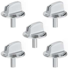 Upgrade 5304525746 Long Stem Stove Knobs Replacements, Compatible with Frigidaire Gas Stove Range Oven Knobs, Replacement Part for 5304504839 (5 Packs)