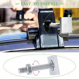 T-nut Adapter Slot Nuts Set Roof Rack Roof Box with Nuts and Washers for Roof Racks, Roof Bicycle Carrier (M8 T-Nut + Star Grip Nut)