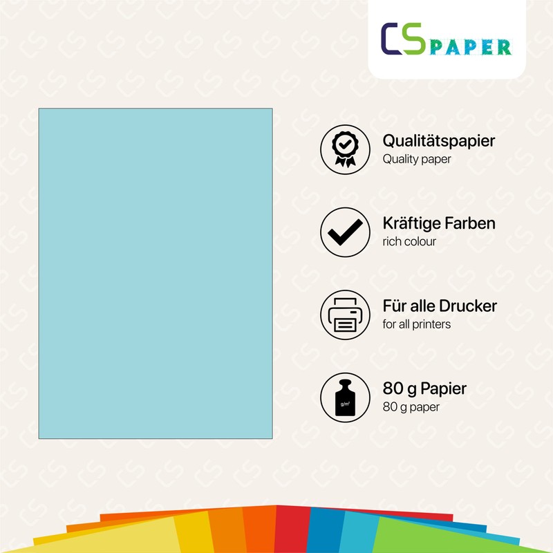 Made in the EU, 5 Sheets of Craft Card Light