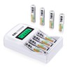 EBL Rechargeable AAA Batteries 1100mAh (8 Counts) with 907 LCD