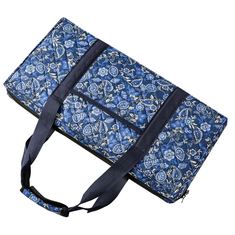 Jongyance American Mahjong Set with Blue Carrying Bag, 166 White