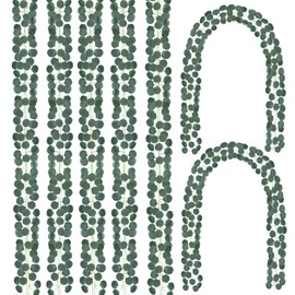 14 Pack Artificial Eucalyptus Garland, 96 Feet Faux Silver Dollar Eucalyptus Vines, Lifelike Greenery Garland with Bendable Wire for Wedding Arches, Wall Decor, Table Runners, and Home Decor