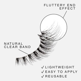 i-ENVY The Classic – Timeless Wispy Lash Extension, Modern & Redefined Eye Look, Lightweight Undetectable Clear Band for Natural Look (01)