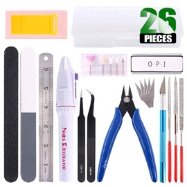 Keadic 24Pcs Modeler Basic Tools Craft Set Hobby Building Tools Kit with Gundam Model Tools Kit with a Plastic Case for Professional Gundam Model Building