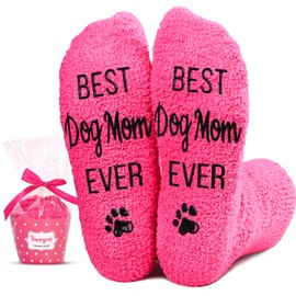 HAPPYPOP Dog Mom Gifts for Women - Funny Dog Socks for Mom, Dog Lovers Gifts for Women, Gifts for Mom Her Dog Stocking Stuffers