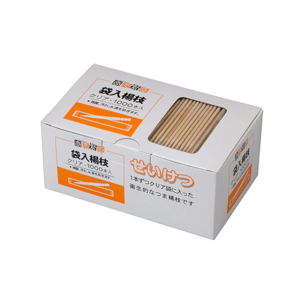 Yamato Bussan Toothpicks, Prosperous Business, Bag Included, Toothpicks, Clear Box,