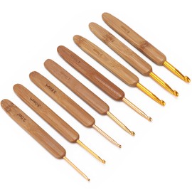 01 02 015 Ganchos de Ganchillo, Varios tamaños de bambú Crochet Fácilmente Cosido para Bufanda para calcetín para Chal para