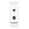 RiteAV - Cat6 USB 3.0 A-A Port Wall Plate Decorative