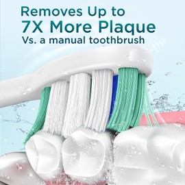 Fronix Electric Toothbrush for Adults with 8 Brush Heads, Sonic Toothbrush Rechargeable with a Holder & Travel Case, 2.5 Hours Charge for 120 Days Use - Purple