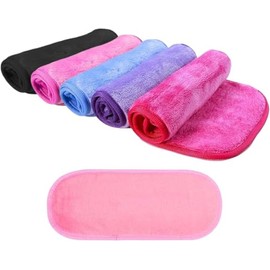 Paño Desmaquillante 5 Piezas, Paño Desmaquillante Facial Reutilizables, Toalla de Limpieza de Microfibra Reutilizable, Paño Removedoras de Maquillaje