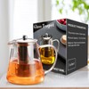 PARACITY Glass Teapot Stovetop 44 OZ, Borosilicate Clear Tea Kettle
