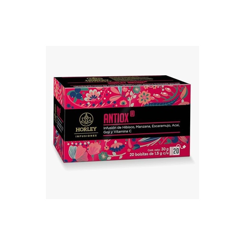 Horley ANTIOX: Infusion de Hibisco, Manzana, Escaramujo, Acai, Goji y