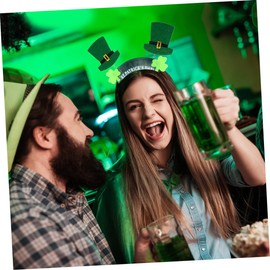 SAFIGLE 12 Pcs Shamrock Headbands for Patrick's Day Costume Lightweight Green Hair Accessories Durable Design for Carnival Celebrations and Festive Parties