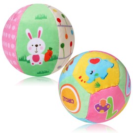 2 Pcs Baby Soft Balls Baby Ball Soft Balls for Kids Indoor Ring Bell Ball Music Sense Learning Toy Educational Toy