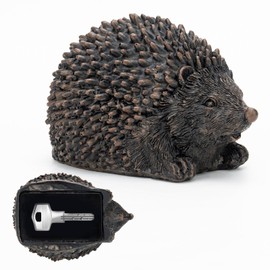 AquaLume Fake Rock Key Hider - Hide a Key Outside Hedgehog Securely with Weatherproof & UV-Resistant Design, Hidden Key Holder for Outside Garden, Yard or Landscape