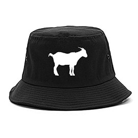 Goat Animal Chest Mens Bucket Hat Cap Black