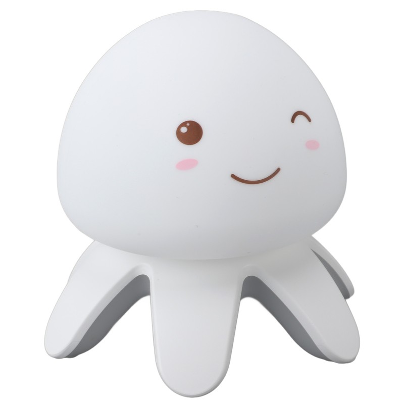 Night Light Jellyfish Shape Cute Remote Control RGB Silicone Tap