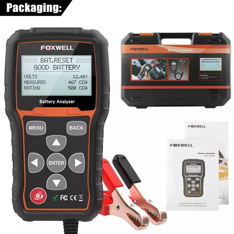 FOXWELL BT705 12-24V Digital Battery Tester Automotive Load Cranking Test