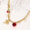 Roe Dolph Gold Charm Necklace for Women Red Heart Cherry