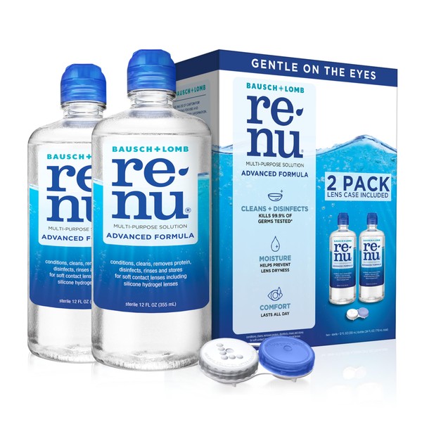 Renu Contact Lens Solution, Advanced Formula Multipurpose Lens Cleaner for