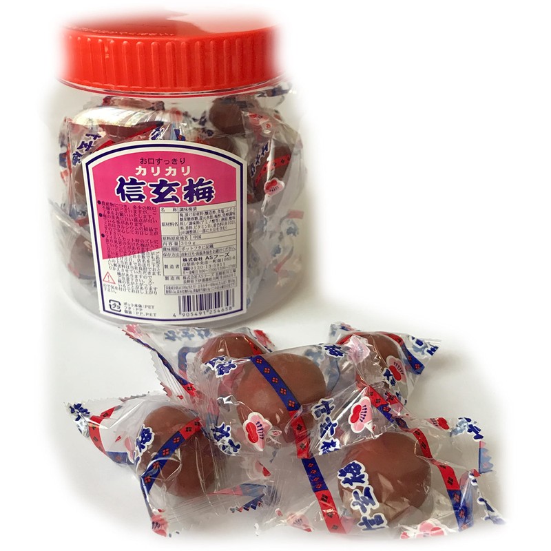 AS Foods Crispy Shingen Plum Plum, 10.6 oz (300 g)