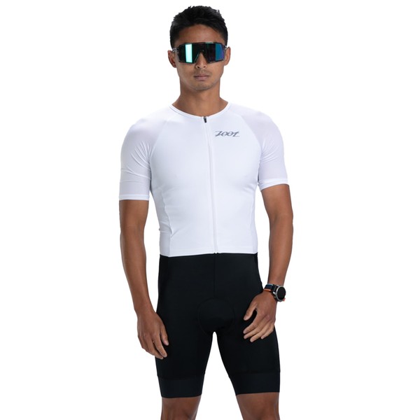 Zoot Men’s Core Tri Aero FZ Racesuit, Short Sleeve Moisture-Wicking
