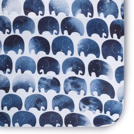 Oilo Crib Sheet, Breathable 100% Turkish Cotton Fitted Jersey, 300 Thread Count, Machine Washable, Fits Standard Crib (28" x 52" x 6"), Toddler Bedding, Girl, Boy, & Neutral Nursery Design, Elephant