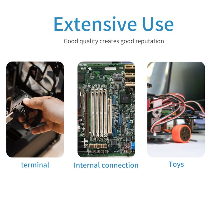 BNTECHGO 22 Gauge Silicone Ribbon Cable Flexible 6P Black 10