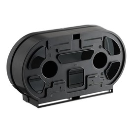 Commercial Double Roll Jumbo Toilet Paper Dispenser, Black, 20.5W x 11.5H inches, Surface Mount, ADA Compliant