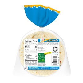 La Banderita Carb Counter® Street Taco | 4.5" Size Flour Tortillas |Zero Net Carbs |Keto Certified | 10.8 oz.| 14 Tortillas (Pack of 4)