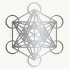Genérico Cuadro Cubo Metatron Color Plata Deco Muro Pared Decoración