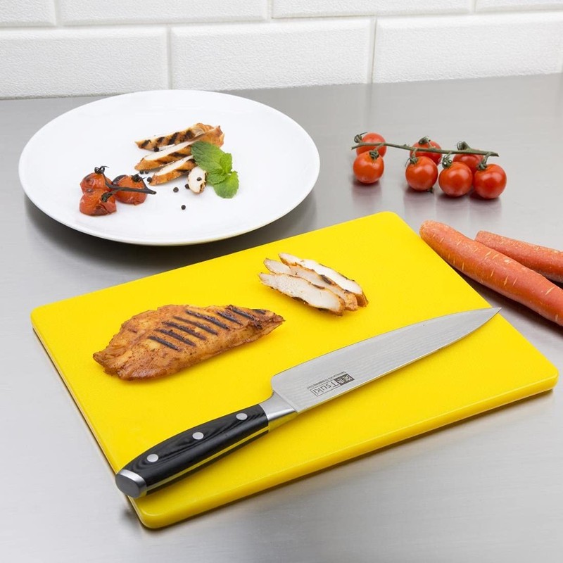 Hygiplas Small Low Density Yellow Chopping Board for Cooked Meat