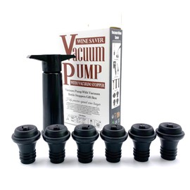 Qgond Wine Saver Vacuum Pump with 6 Stoppers,Wine Pump,Wine Saver,Champagne Stoppers,Wine Air Remover Pump,Wine Preserver,Keeps Wine Fresh Up to 10 Days