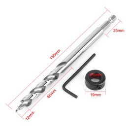 3/8"Twist Step Bohrer Sechskant Schaft mit verstellbarer Tiefe Stop Collar für Taschenloch Jig Kit