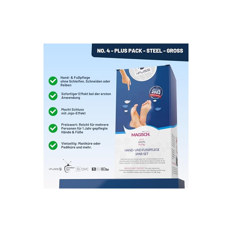 Mr. Fuss No. 4 Plus Pack Steel Large Cuticle Callus