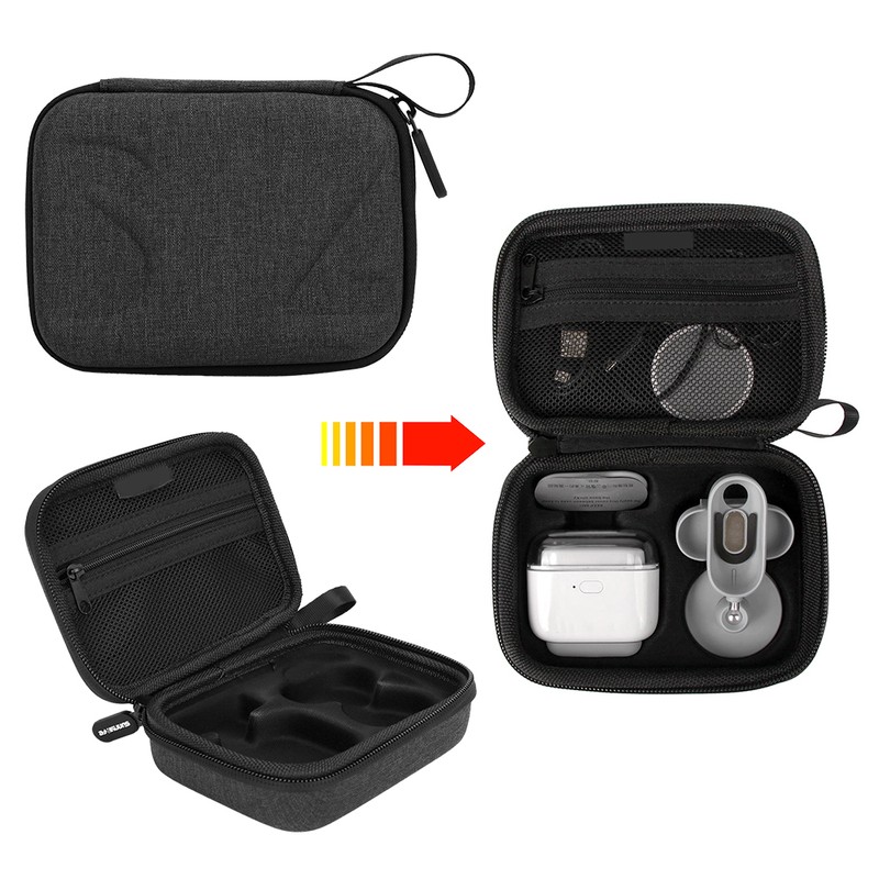 Black Portable Storage Bag Carrying Handbag for Insta360 Go Sports