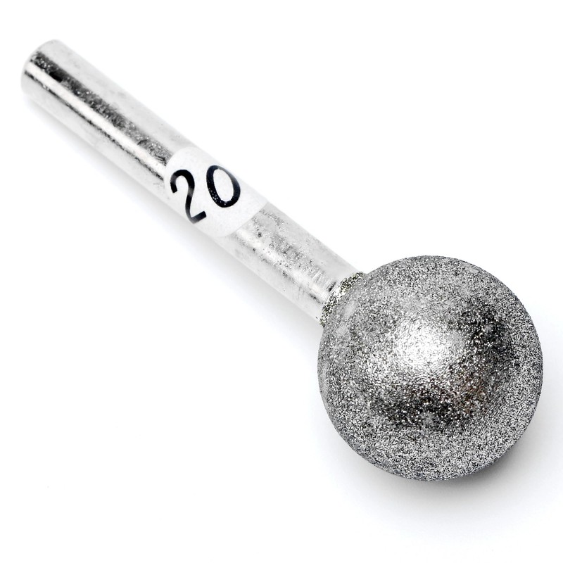 ChilternCasa 20mm Diamond Ball Bit,Round Head Rotary Burr Shank 6mm