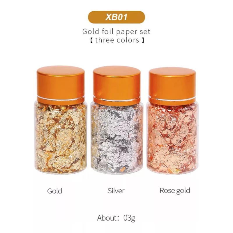 KFMX 3 Botellas De Papel De Aluminio Dorado Copos De