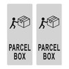 Parcel Box Sign 2PCS,Waterproof Parcel Box Sticker, Secure Packages Deliveries