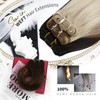 Moresoo Sew in Hair Extensions Real Human Hair Ombre Weft