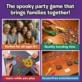 Skelegrams by Uzzle Games – Spell Words with Bone Pieces in This Fast, Cooperative Party Game for Families - Ages 8+, Spelling & Word Game for 3–6 Players