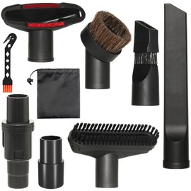 Portek Vacuum Attachments Compatible with Shark Navigator Lift-Away Deluxe Rotator Stratos DuoClean Corded Rocket Vac, Vacuum Accessories(Car Detailing Kit with Storage Bag)