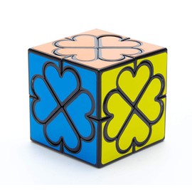 Willking Honey Copter Speed Cube cubeta de 4 hojas en forma de corazón cubeta mágico negro